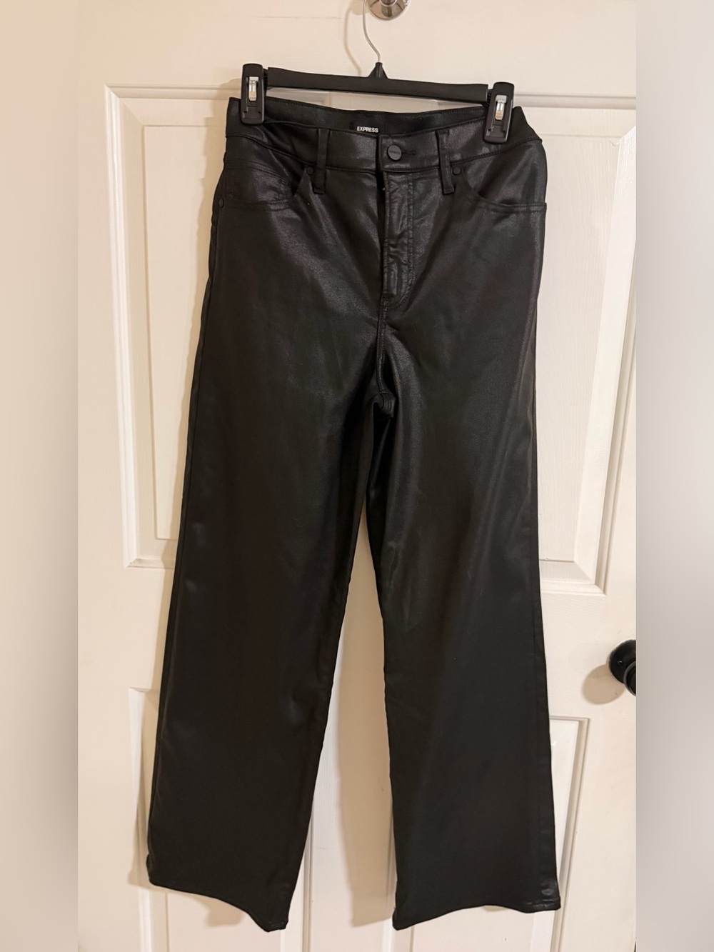 Express women’s  Black Coated Straight Jeans